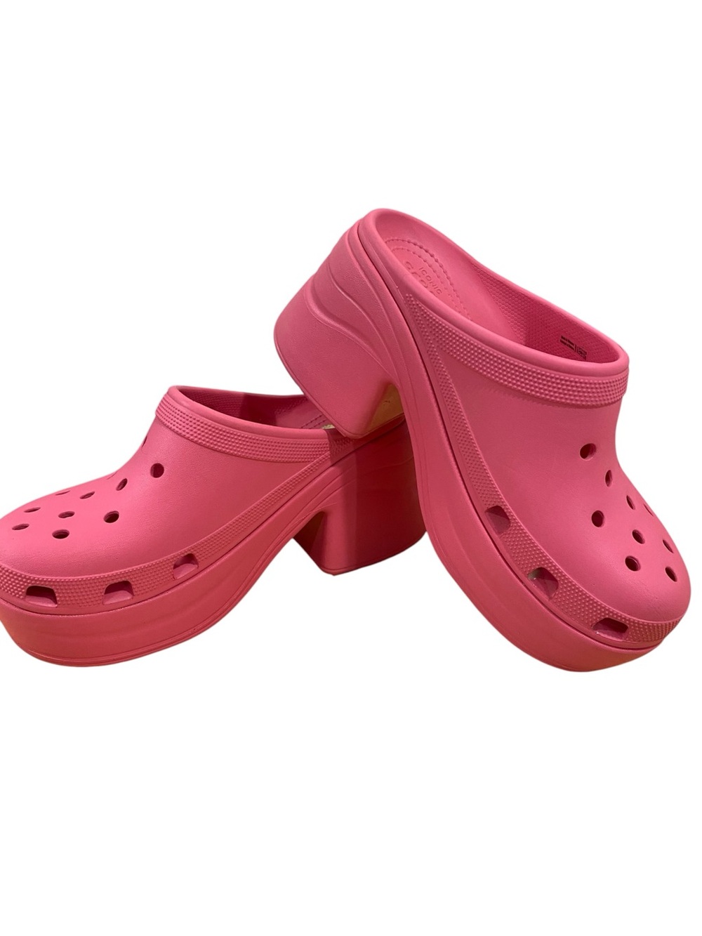 Crocs Pink Platform Siren Clogs